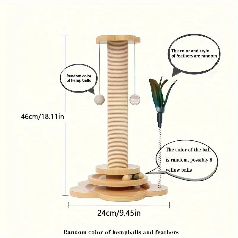 Rascador para Gatos de Madera – Protege tus Muebles y Cuida sus Uñas