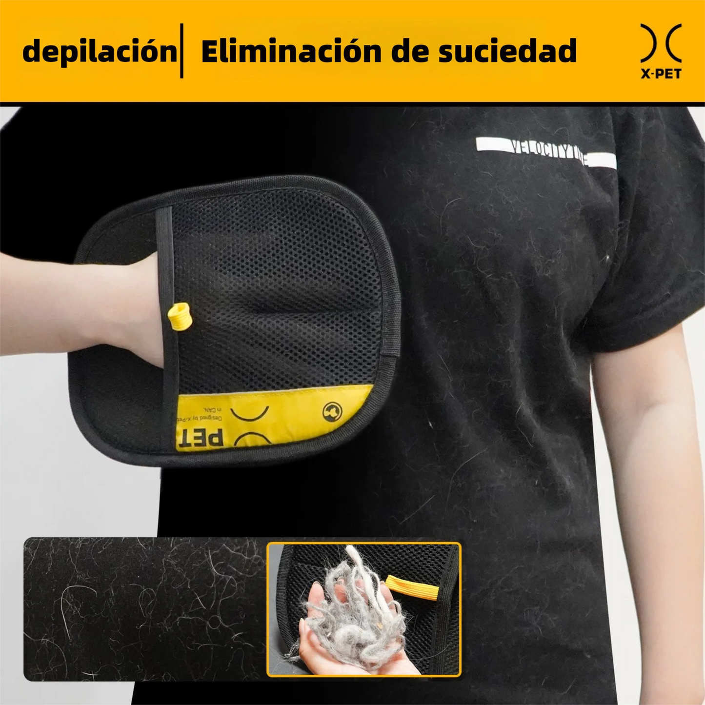 Guante Quitapelos para Gatos  Reutilizable – Removedor de Pelo para Sofá, Ropa y Coche | Limpieza Rápida y Ecológica