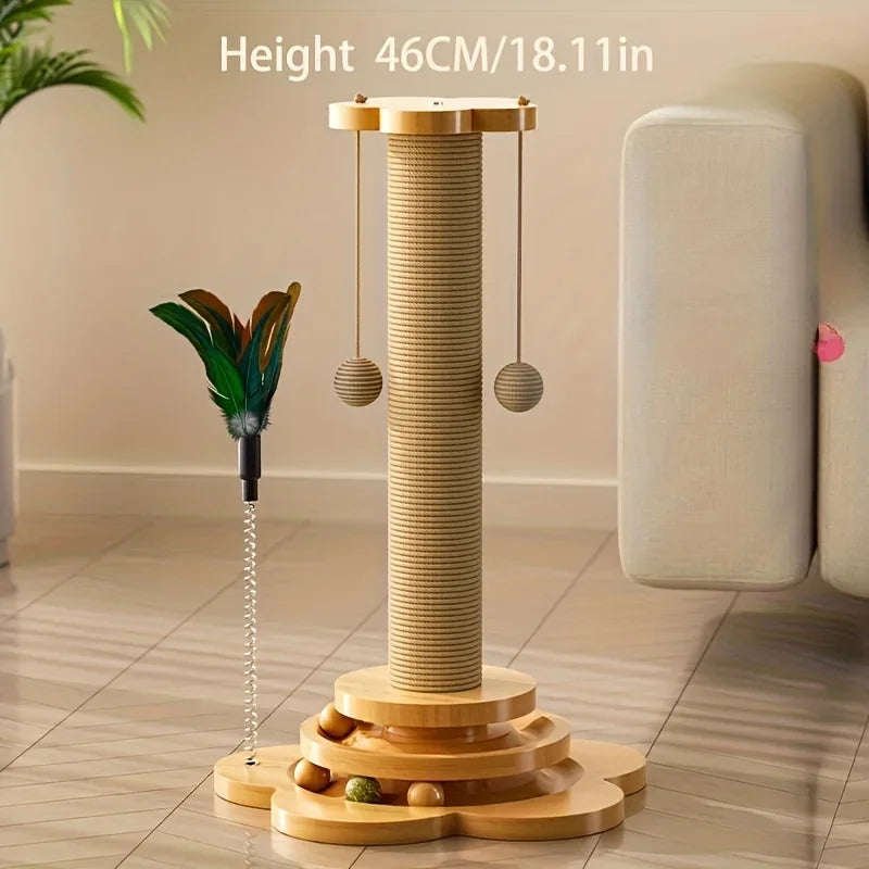 Rascador para Gatos de Madera – Protege tus Muebles y Cuida sus Uñas