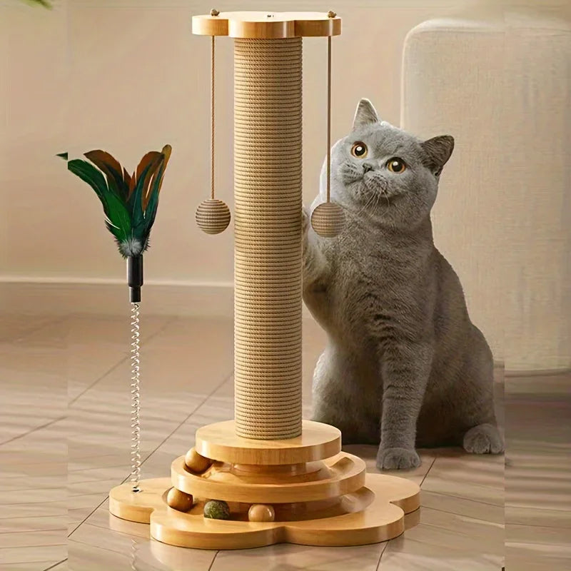 Rascador para Gatos de Madera – Protege tus Muebles y Cuida sus Uñas