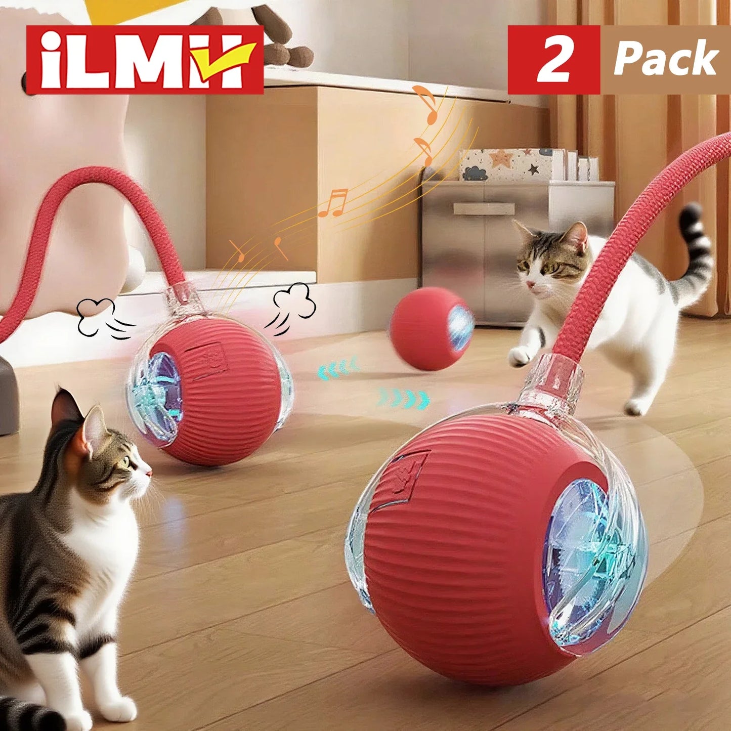Pelota Inteligente para Gatos – Juguete Automático con Movimiento, Sonido y Sensor