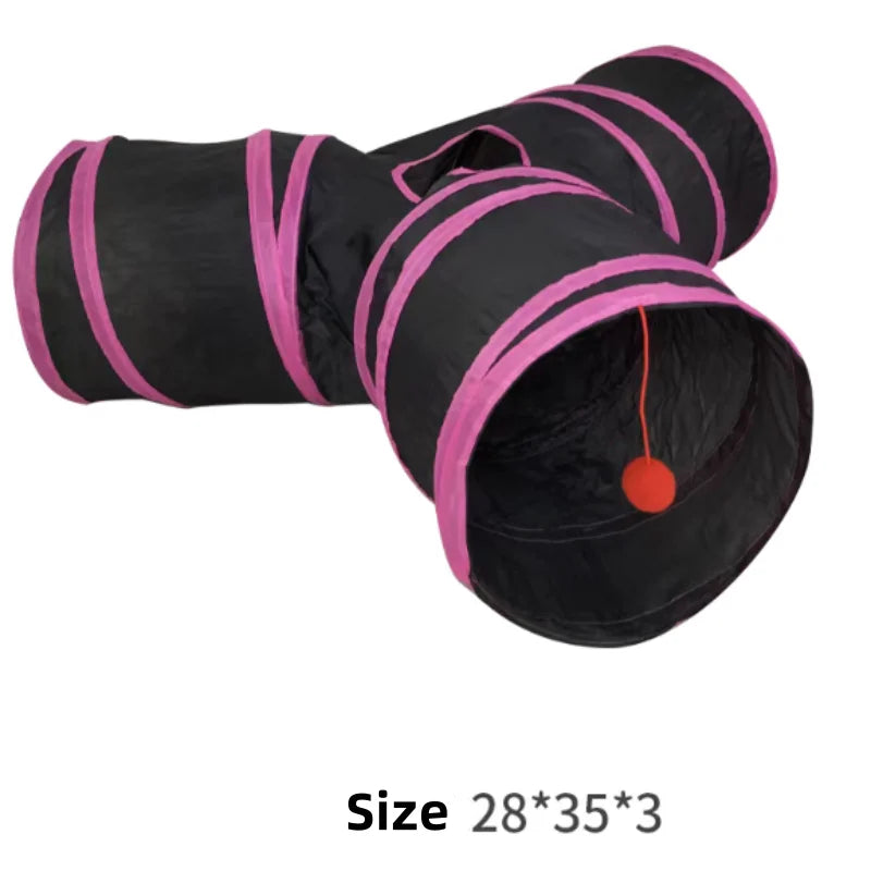 Túnel Plegable para Gatos Interactivo – Juguete Antiestrés y de Entrenamiento para Gatos y Gatitos