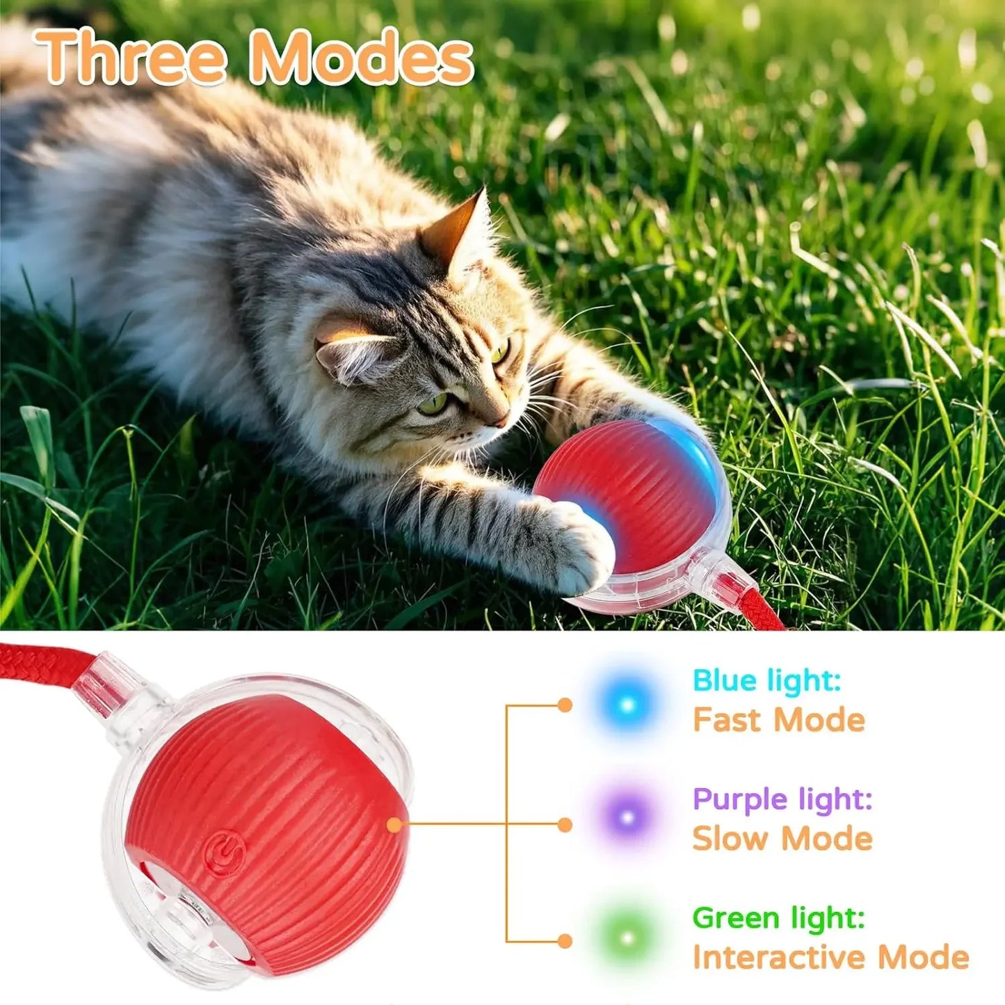 Pelota Inteligente para Gatos – Juguete Automático con Movimiento, Sonido y Sensor