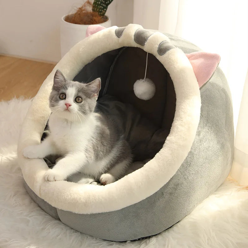 Cama para Gatos Suave y Acogedora – Diseño Tipo Cueva