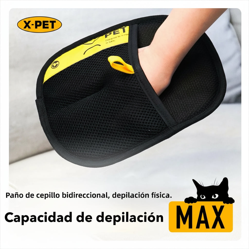 Guante Quitapelos para Gatos  Reutilizable – Removedor de Pelo para Sofá, Ropa y Coche | Limpieza Rápida y Ecológica