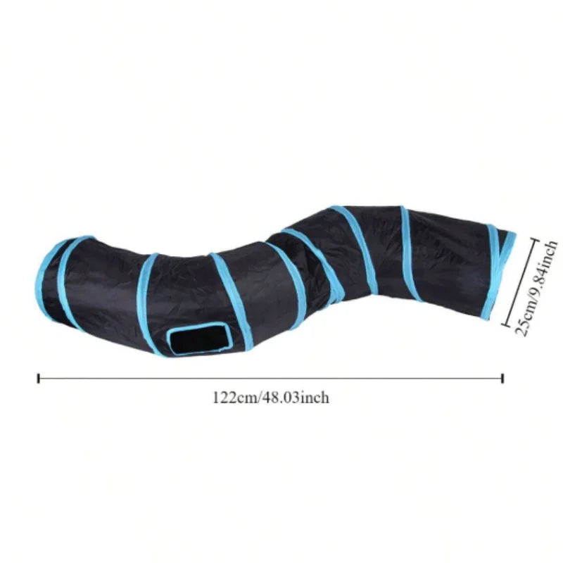 Túnel Plegable para Gatos Interactivo – Juguete Antiestrés y de Entrenamiento para Gatos y Gatitos