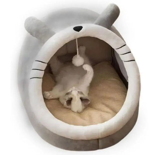 Cama para Gatos Suave y Acogedora – Diseño Tipo Cueva